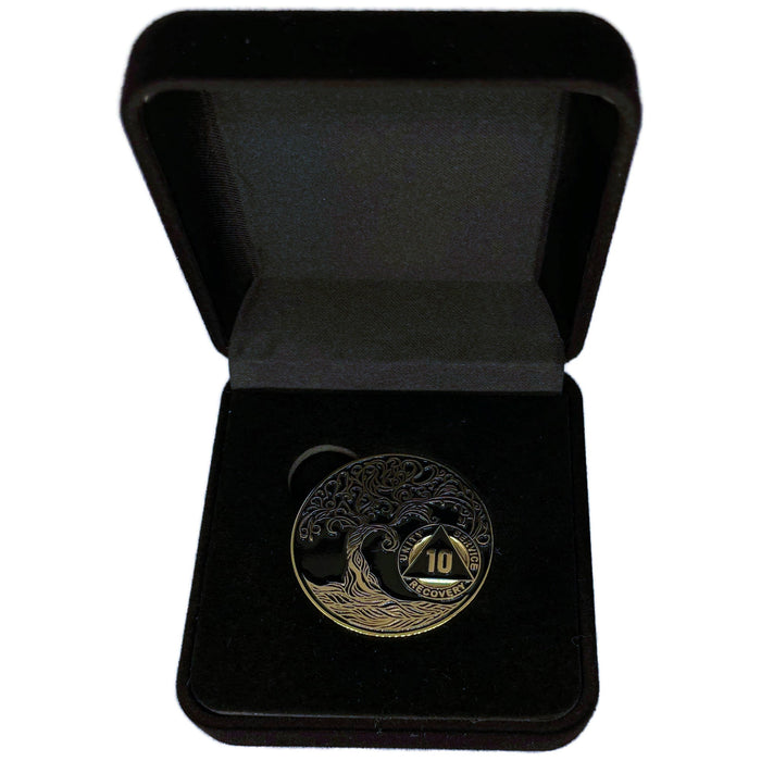 34mm Standard Size AA Medallion Velvet Box - Specialty Chip/Coin/Token Holder
