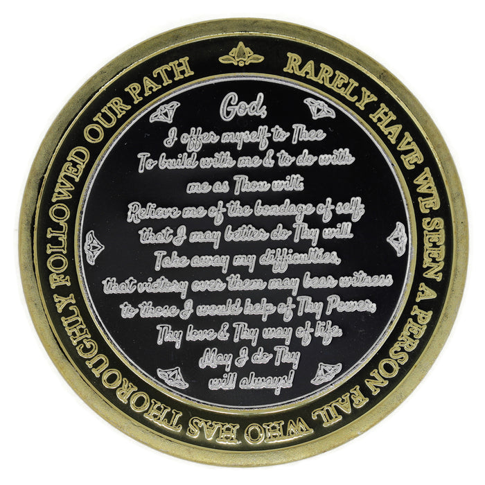 2 Year 40mm Gold & Silver AA Medallion - Bi-Plate Fancy Two Year Chip/Coin