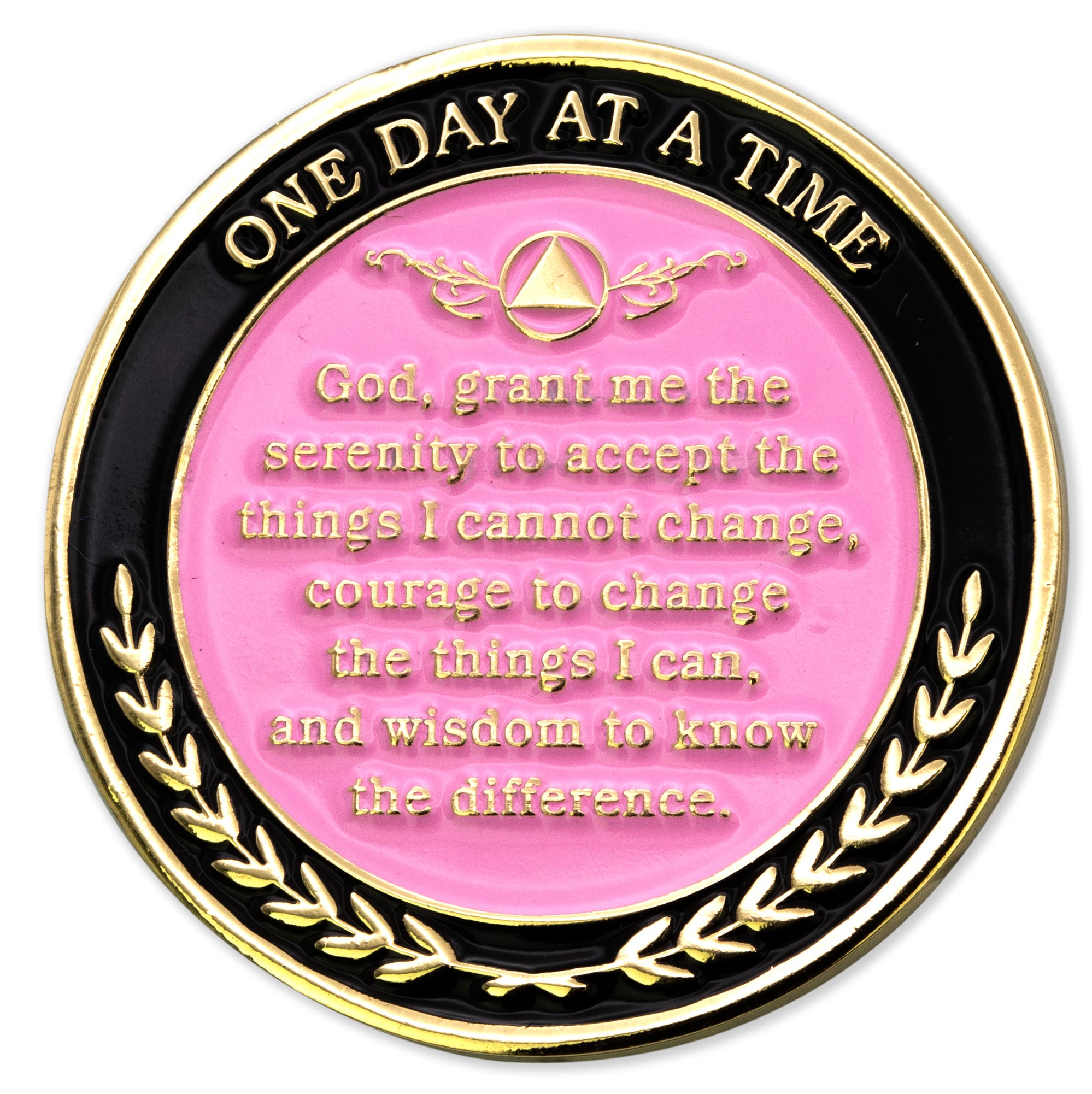 Aa Infinity 1 Year Sobriety Mint Infinity Triangle Gold Plated AA Recovery Coins ...