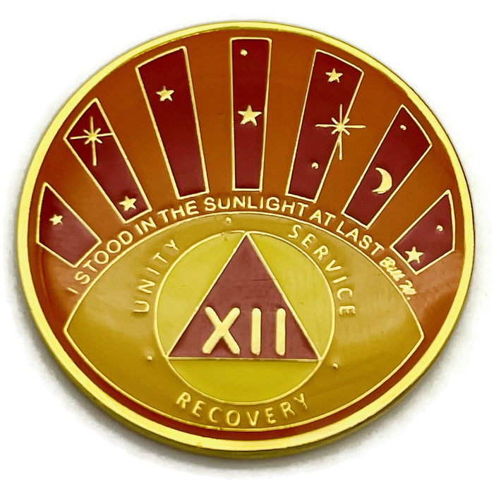 Stood in the Sunlight 12 Year Specialty AA Recovery Medallion - Tri-Plated Twelve Year Chip/Coin