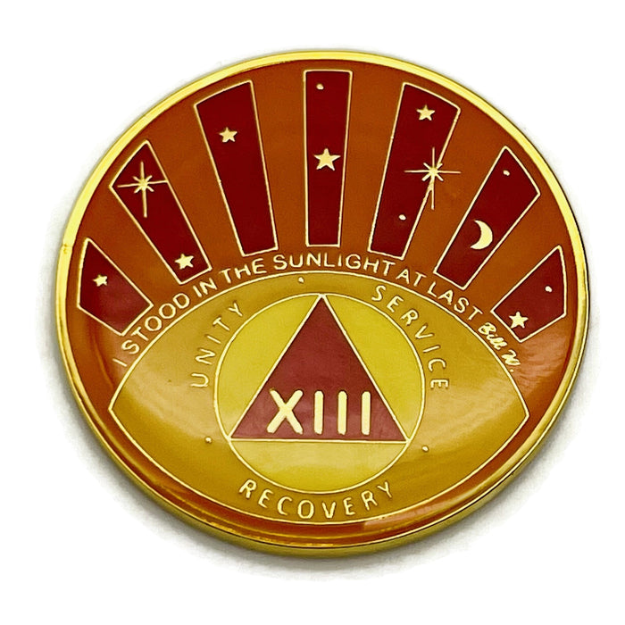 Stood in the Sunlight 13 Year Specialty AA Recovery Medallion - Tri-Plated Thirteen Year Chip/Coin