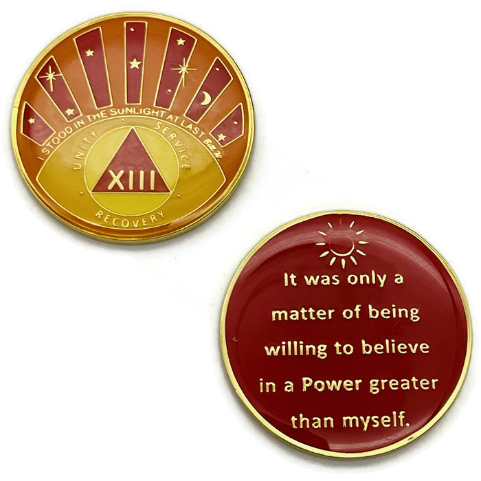 Stood in the Sunlight 13 Year Specialty AA Recovery Medallion - Tri-Plated Thirteen Year Chip/Coin
