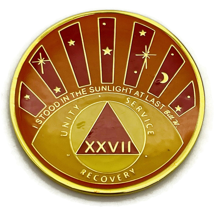 Stood in the Sunlight 27 Year Specialty AA Recovery Medallion - Tri-Plated Twenty-Seven Year Chip/Coin