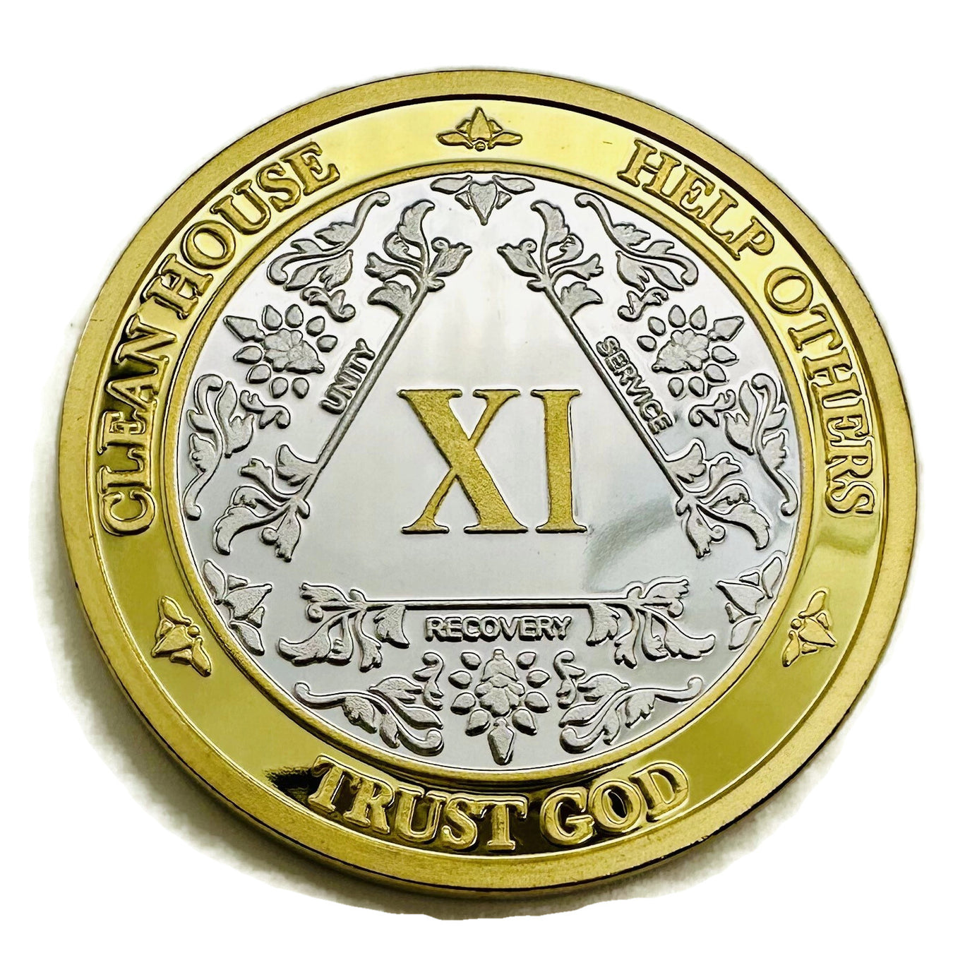 11 Year AA Medallions - Eleven Year Alcoholics Anonymous Birthday Coins and Chips