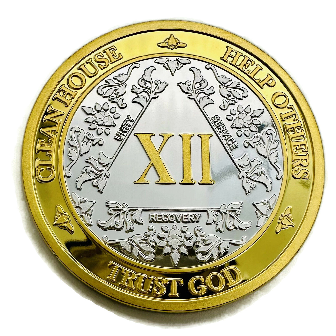 12 Year AA Medallions - Twelve Year Alcoholics Anonymous Birthday Coins and Chips