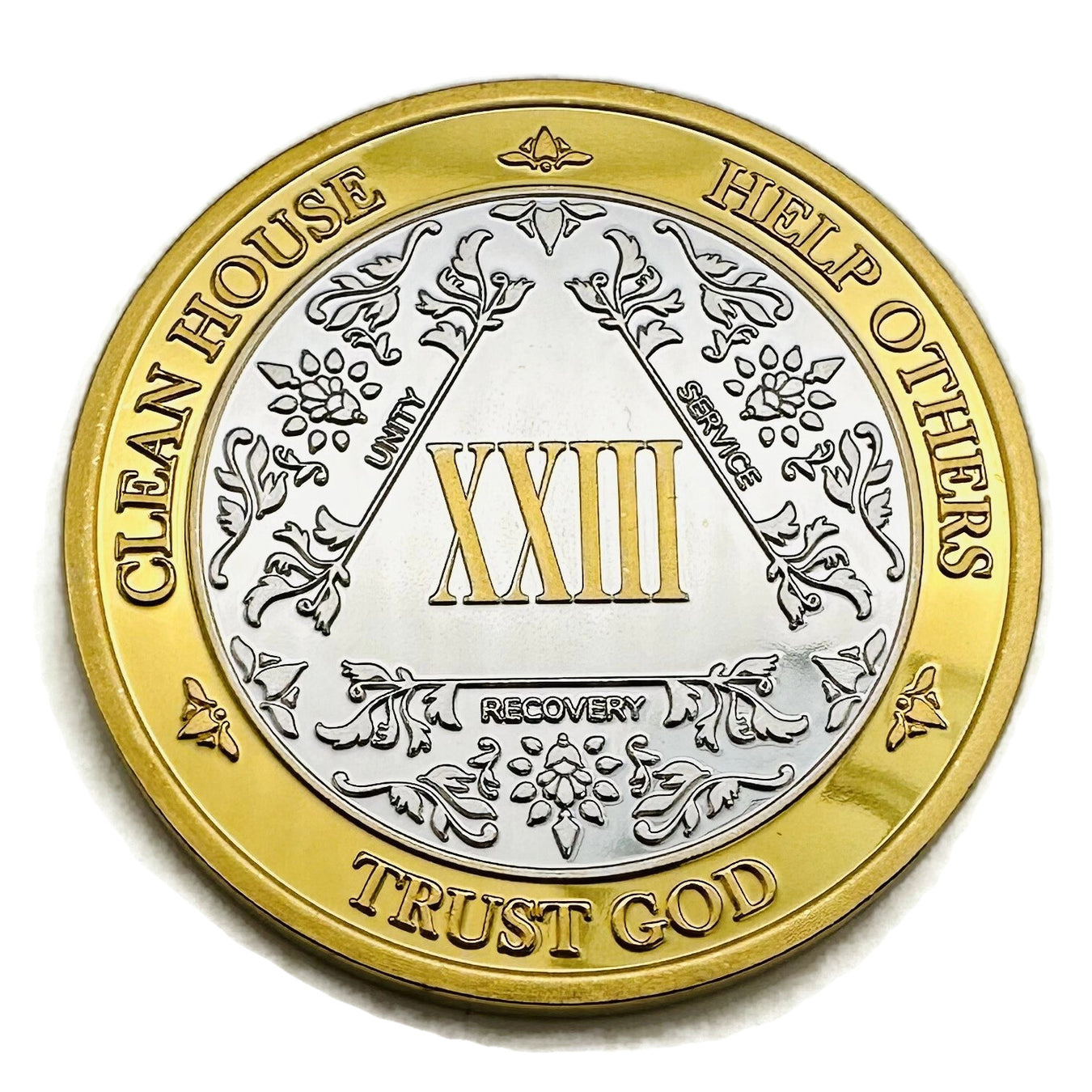 23 Year AA Medallions - Twenty-Three Year Alcoholics Anonymous Birthday Coins and Chips