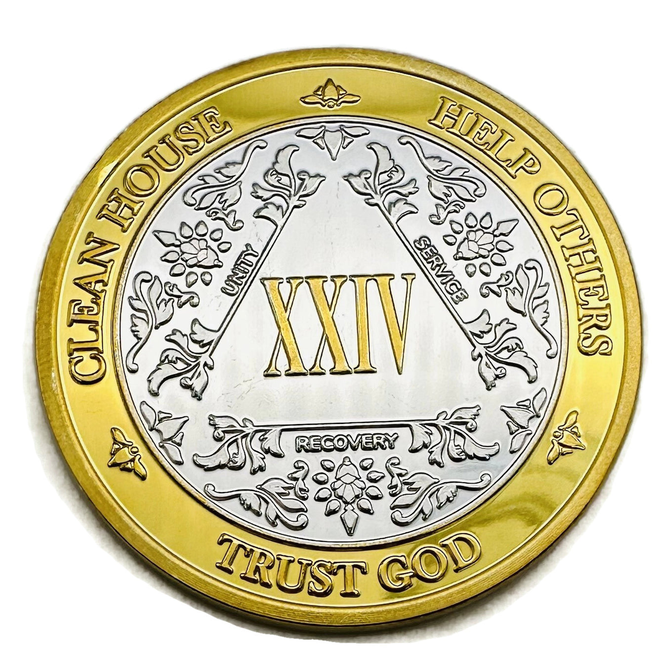 24 Year AA Medallions - Twenty-Four Year Alcoholics Anonymous Birthday Coins and Chips