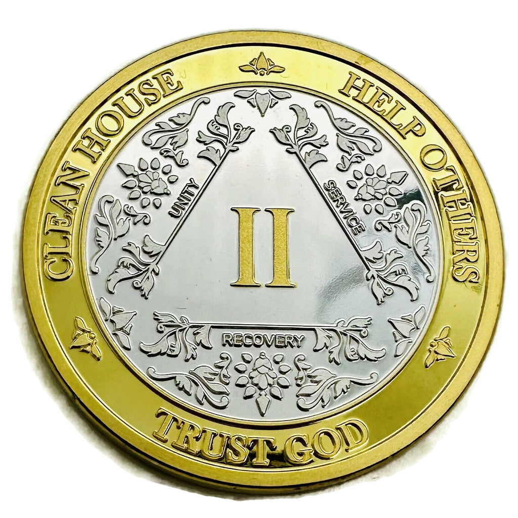 thumbnail image 2 of 26 Year AA Medallion 22K Bi-Plate Gold Plated Premium Serenity Prayer... 2 of 13