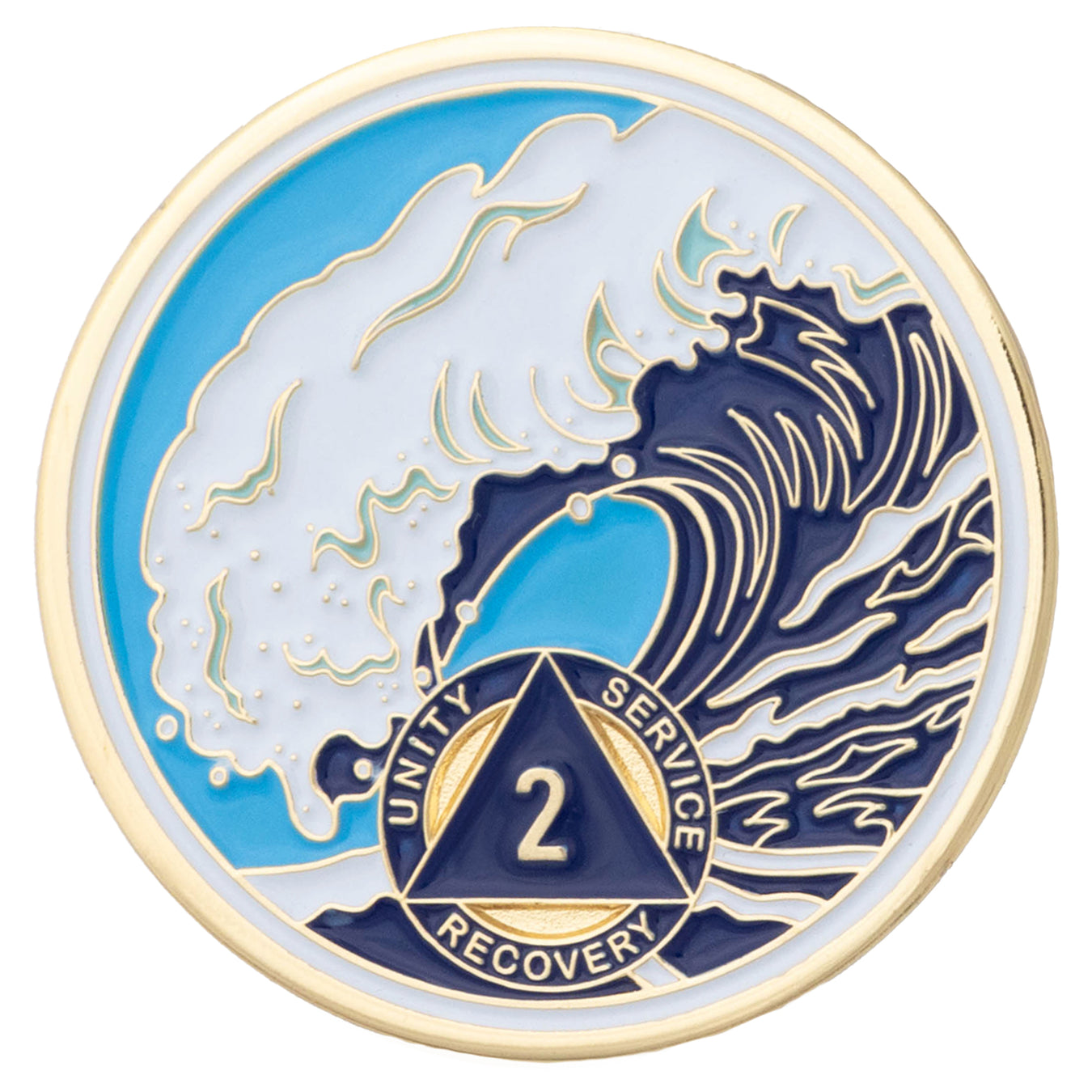 2 Year AA Medallions - Two Year Alcoholics Anonymous Birthday Coins and Chips