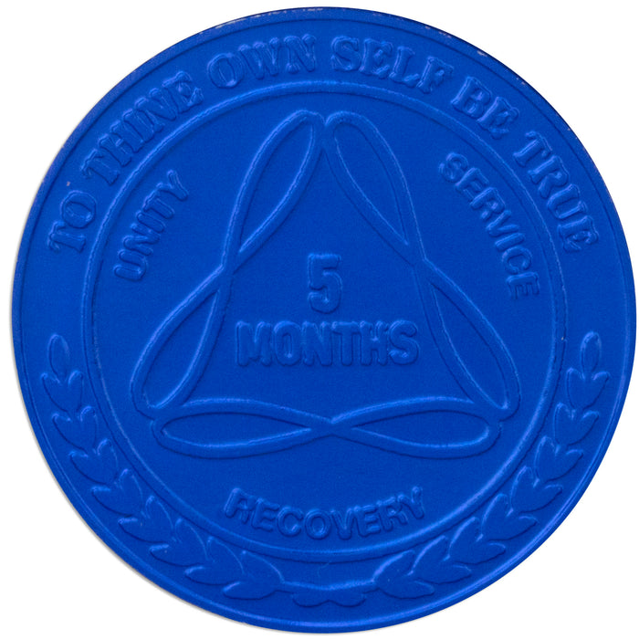 Sober Medallions AA Chip Set - 6 Piece Aluminum Recovery Tokens (24hr, 1-9mo)