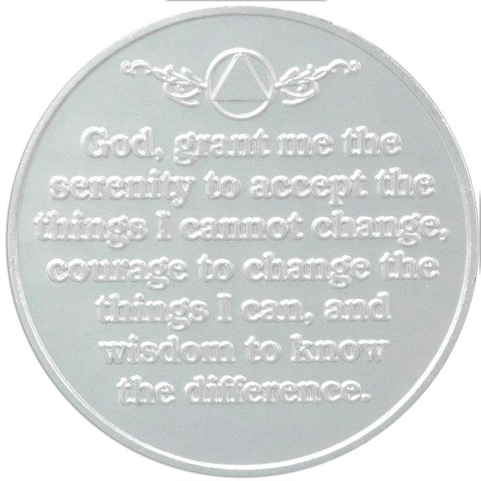 25 Pack of Sobriety Mint Infinity Aluminum AA Meeting Newcomer Sobriety Chips/Coins/Tokens - 6 Months - Silver