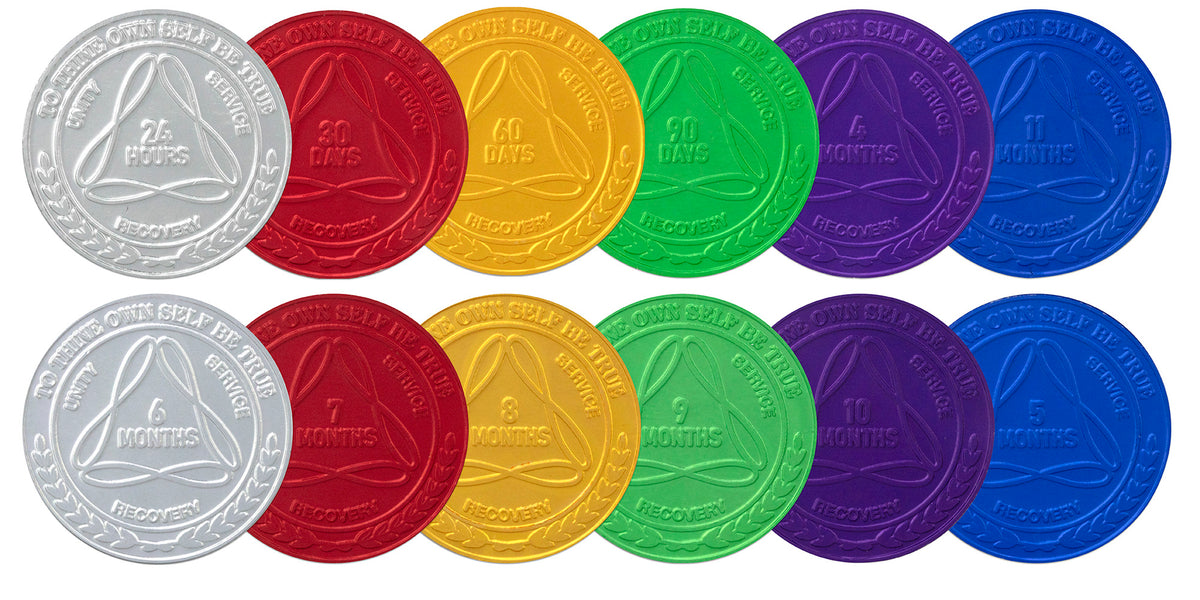 Dancing For Life One Year Sobriety Coin - 3D Engraved Recovery Medallion, AA Chip Gift For Men & Women