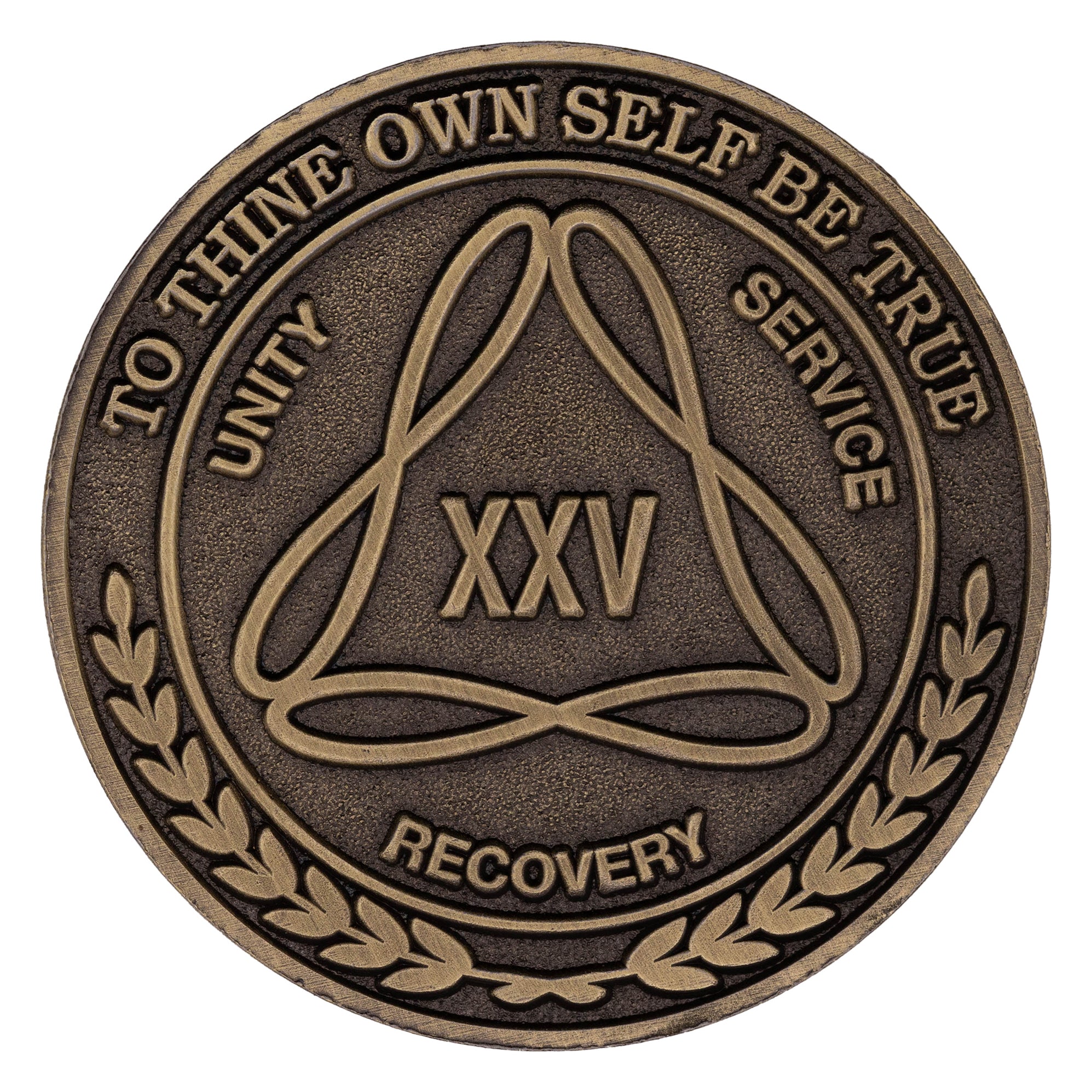 1 to 50 Year Infinity Triangle Bronze AA Meeting Chips/Coins/Tokens ...