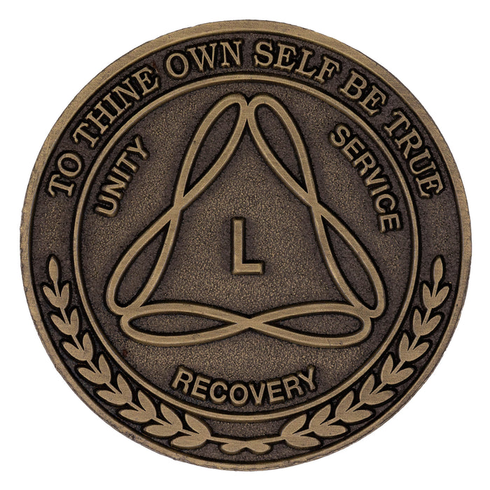 1 to 50 Year Bronze AA Meeting Chips - Sobriety Mint Infinity Triangle Recovery Medallions/Coins