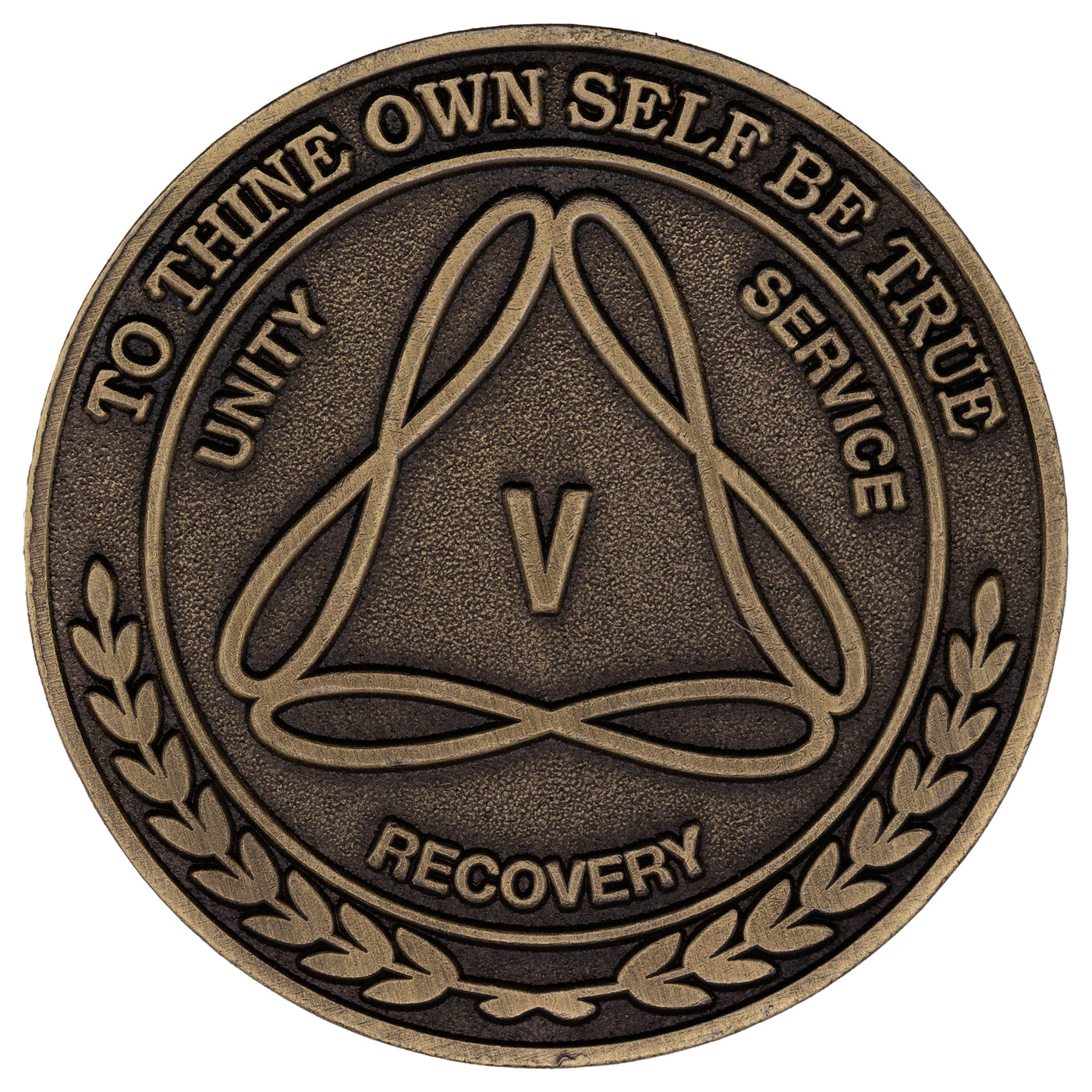 1 to 50 Year Infinity Triangle Bronze AA Meeting Chips/Coins/Tokens ...