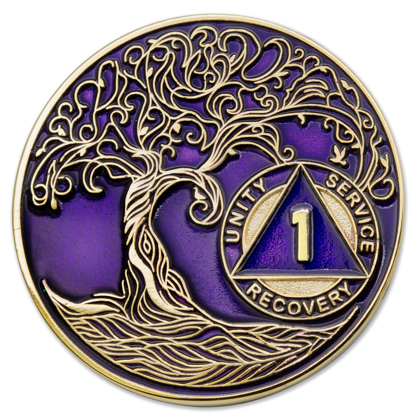 Tree of Life AA/NA Medallions - Sober Recovery Coins/Chips/Tokens