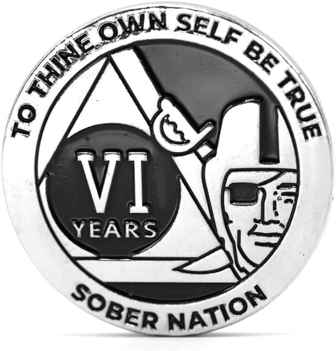 Pirate Raider AA Medallion 1 Year Sobriety Chip 27