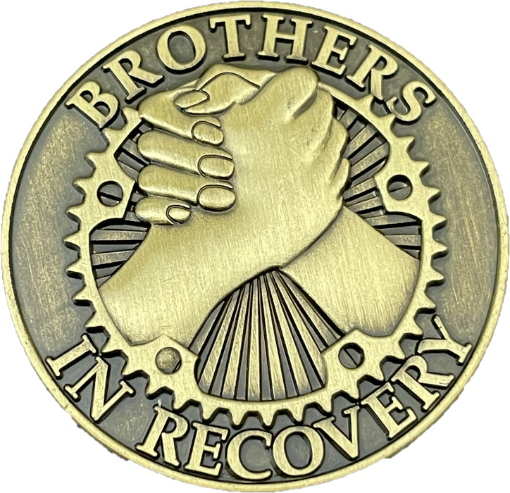 Brothers in Recovery AA/NA Sobriety Medallion - Bronze