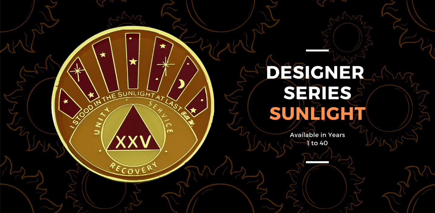 Stood in the Sunlight 24 Hours Specialty AA Recovery Medallion - Tri-Plated 24 Hour Chip/Coin
