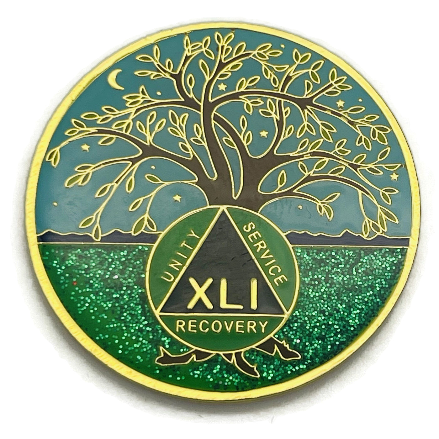 1 To 60 Year Tree Of Life Specialty AA Recovery Medallion/Chip/Coin ...