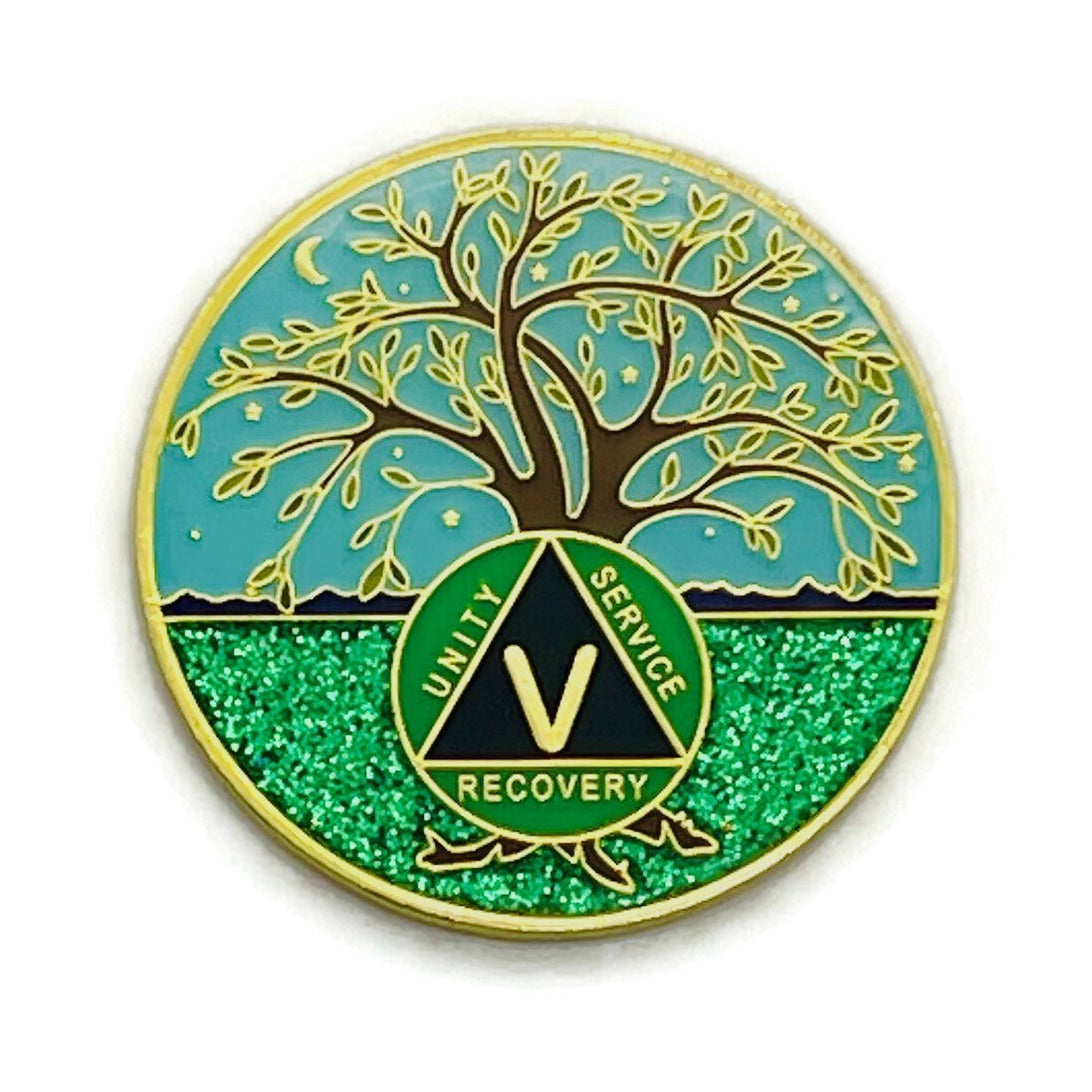 1 To 60 Year Tree Of Life Specialty AA Recovery Medallion/Chip/Coin ...