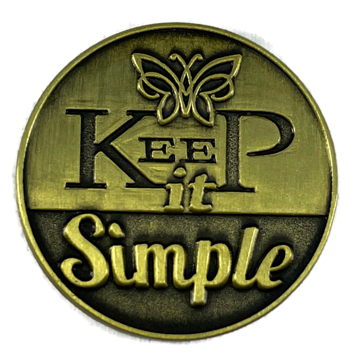 Keep it Simple AA/NA Bronze Recovery Medallion