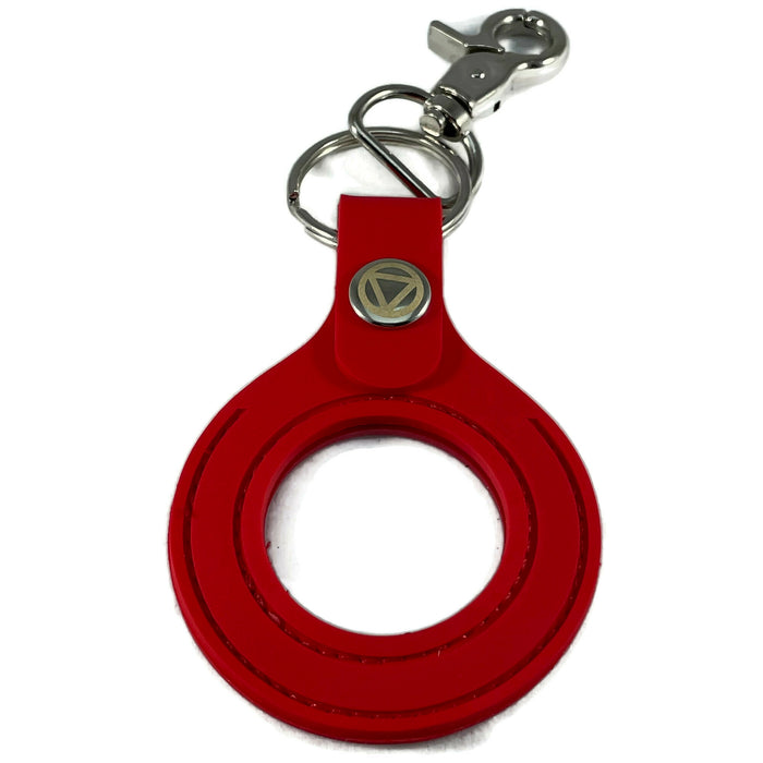 Rubber AA Medallion Keychain Holder - Sobriety Chip/Coin/Token Holder - Red