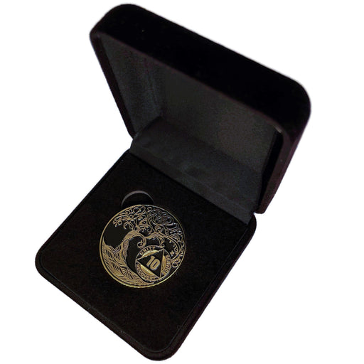 40mm AA Medallion Keychain - Tri-Plate Chip/Coin/Token Holder - Silver