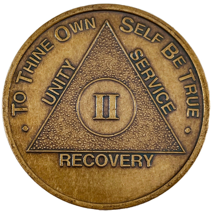 Recovery Mint 2 Year Bronze AA Meeting Chips - Two Year Sobriety Coins/Tokens