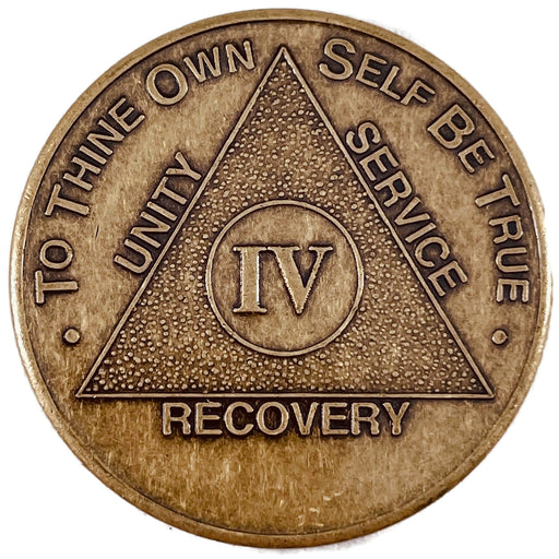 Recovery Mint 2 Year Bronze AA Meeting Chips - Two Year Sobriety Coins/Tokens