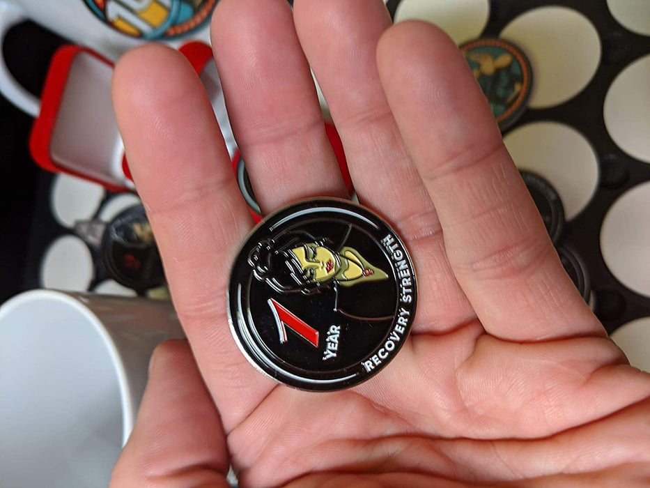 Woman Serenity 9 Year AA/NA Sobriety Medallion - Tri-Plate Nine Year Chip/Coin